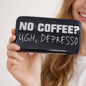 Women's Black Snap-Closure Wallet